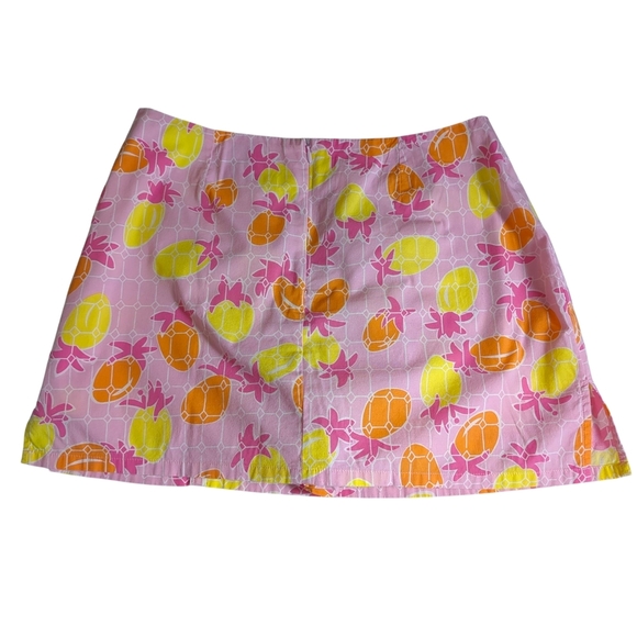 LILLY PULITZER Pineapple Print Skirt Bow, Lace Trim Sz 6 - Picture 4 of 6